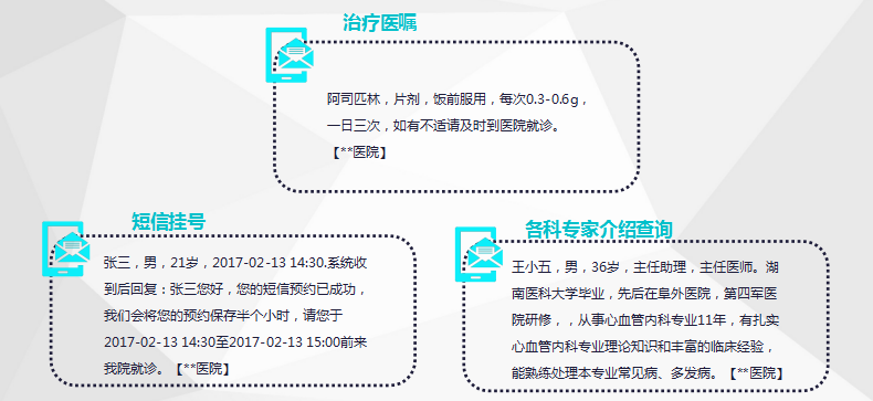 医疗行业短信应用方案示例